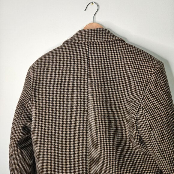 ZARA Woman Wool Houndstooth Outwear Blazer Jacket Coat Sz M Oversized 1255/805 - Picture 12 of 16